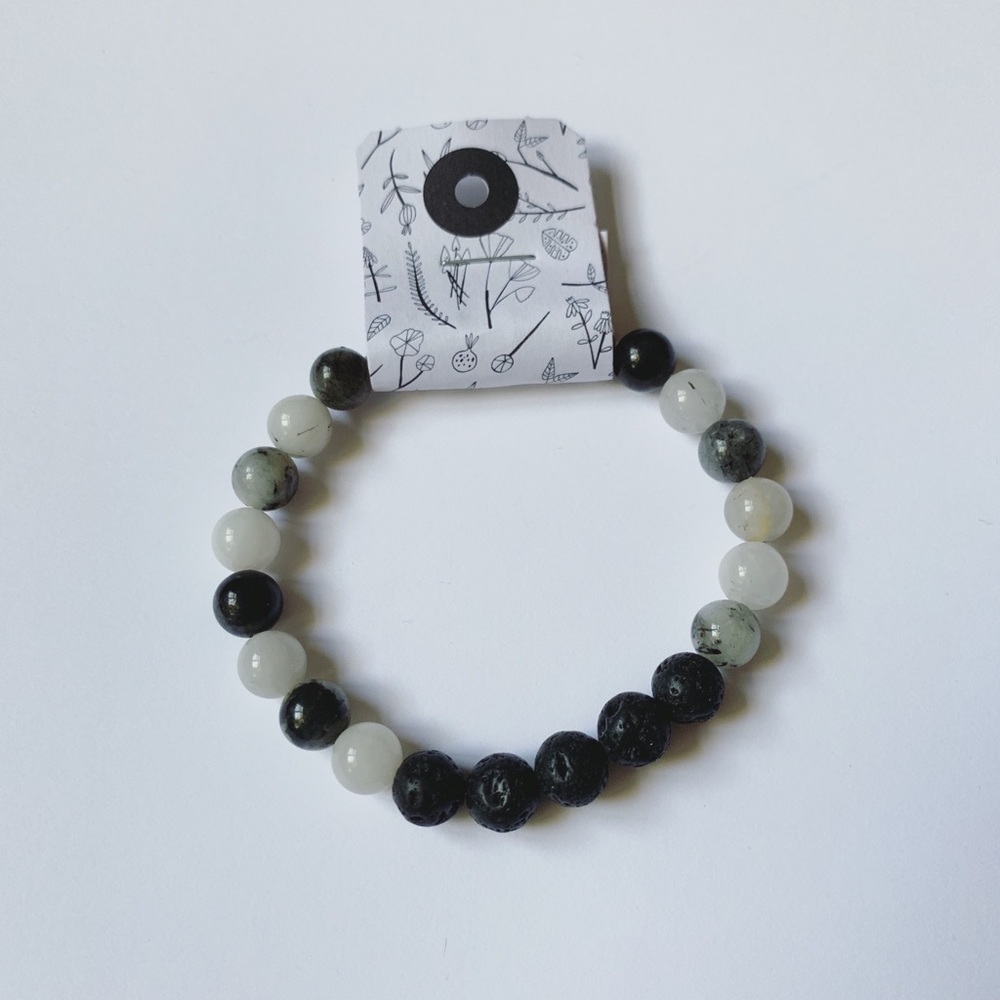 Aromatherapy jewelry! Beaded Lava Rock Bracelet 🖤
